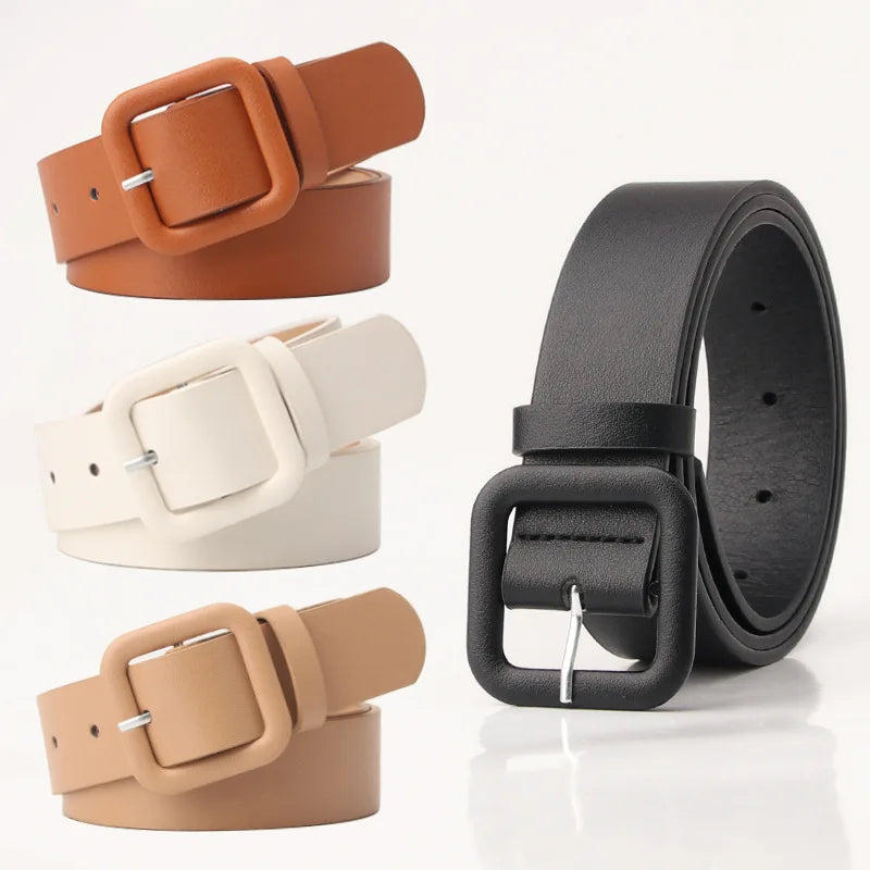 Square Buckle Colorful Belt