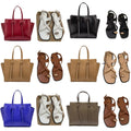 Flat Toe Sandals with Mini Matching Bag