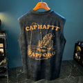 Retro Sleeveless Fitness Shirt