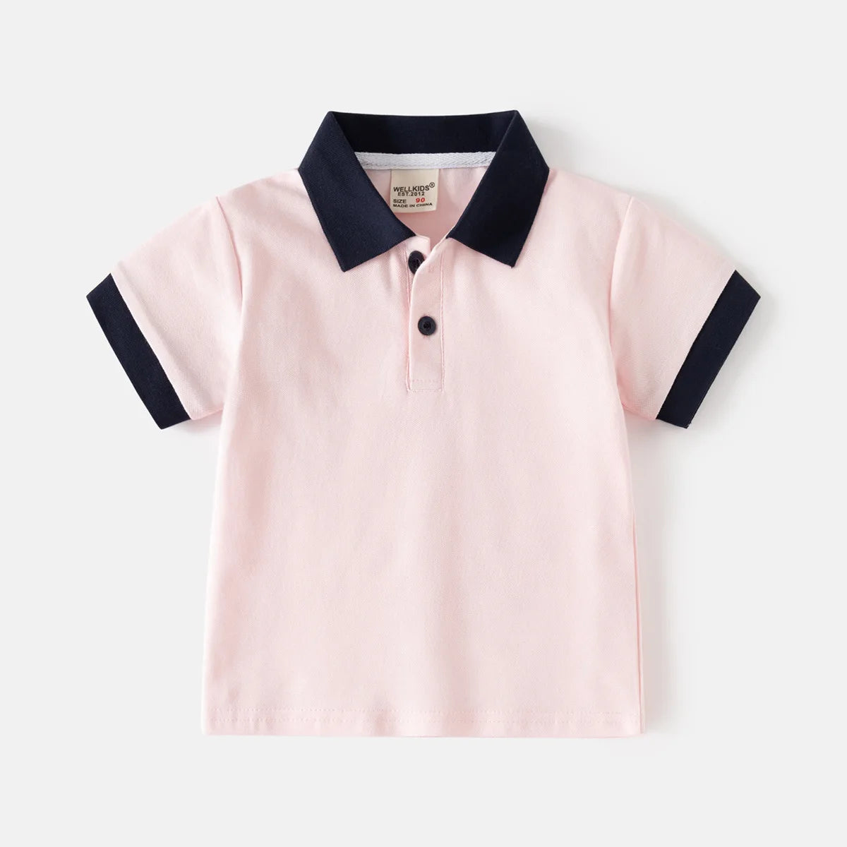 Short Sleeve Solid Color Polo Shirt for Boys