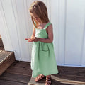 Organic Linen Tank Top Dress for Girls