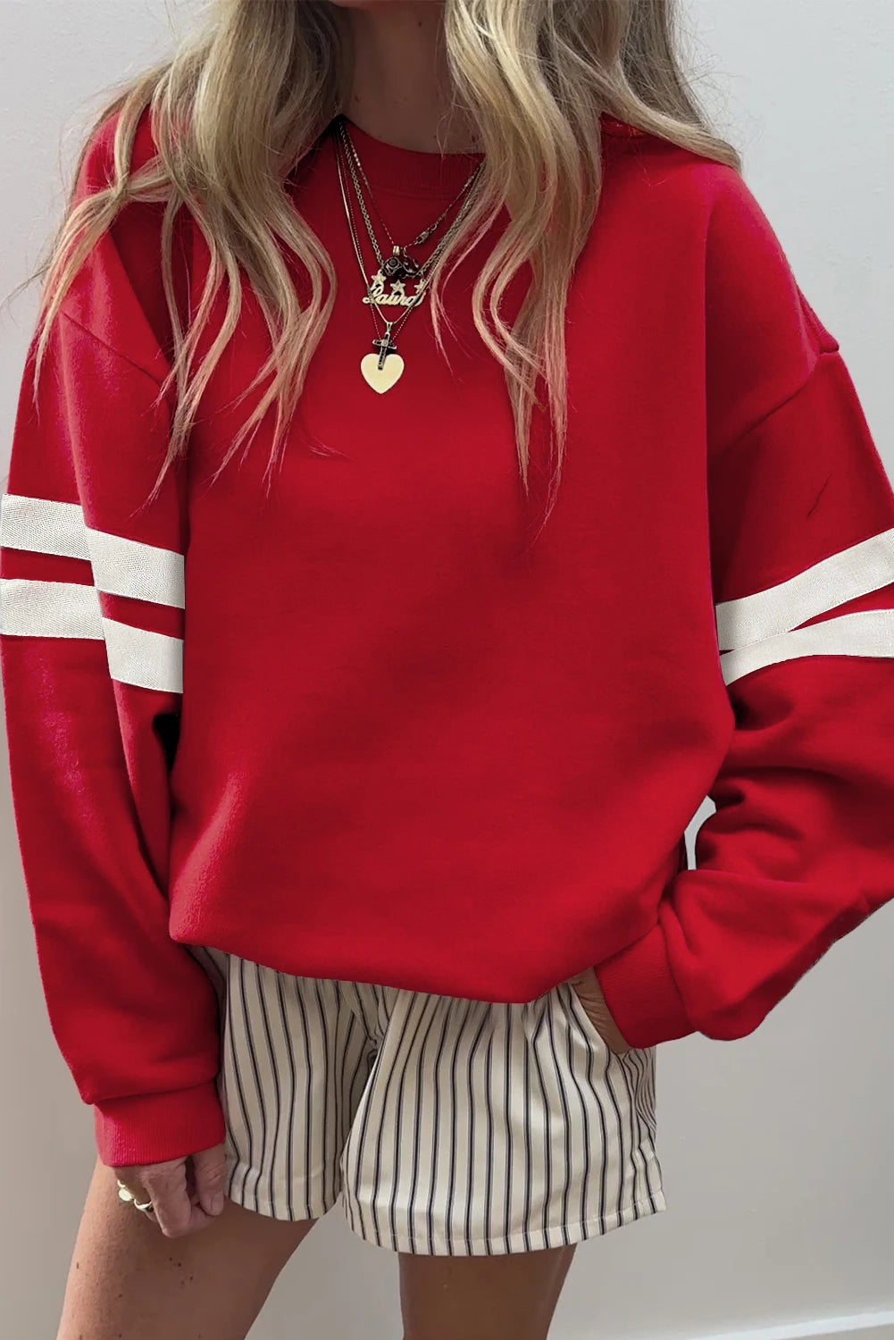 Women’s Oversized Crewneck Varsity Sweatshirt