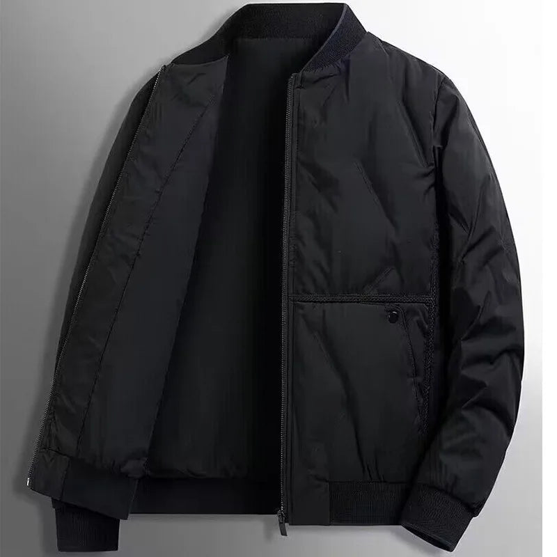 Men's  Plus Size Solid Color Thick Jacket Coat for winter season