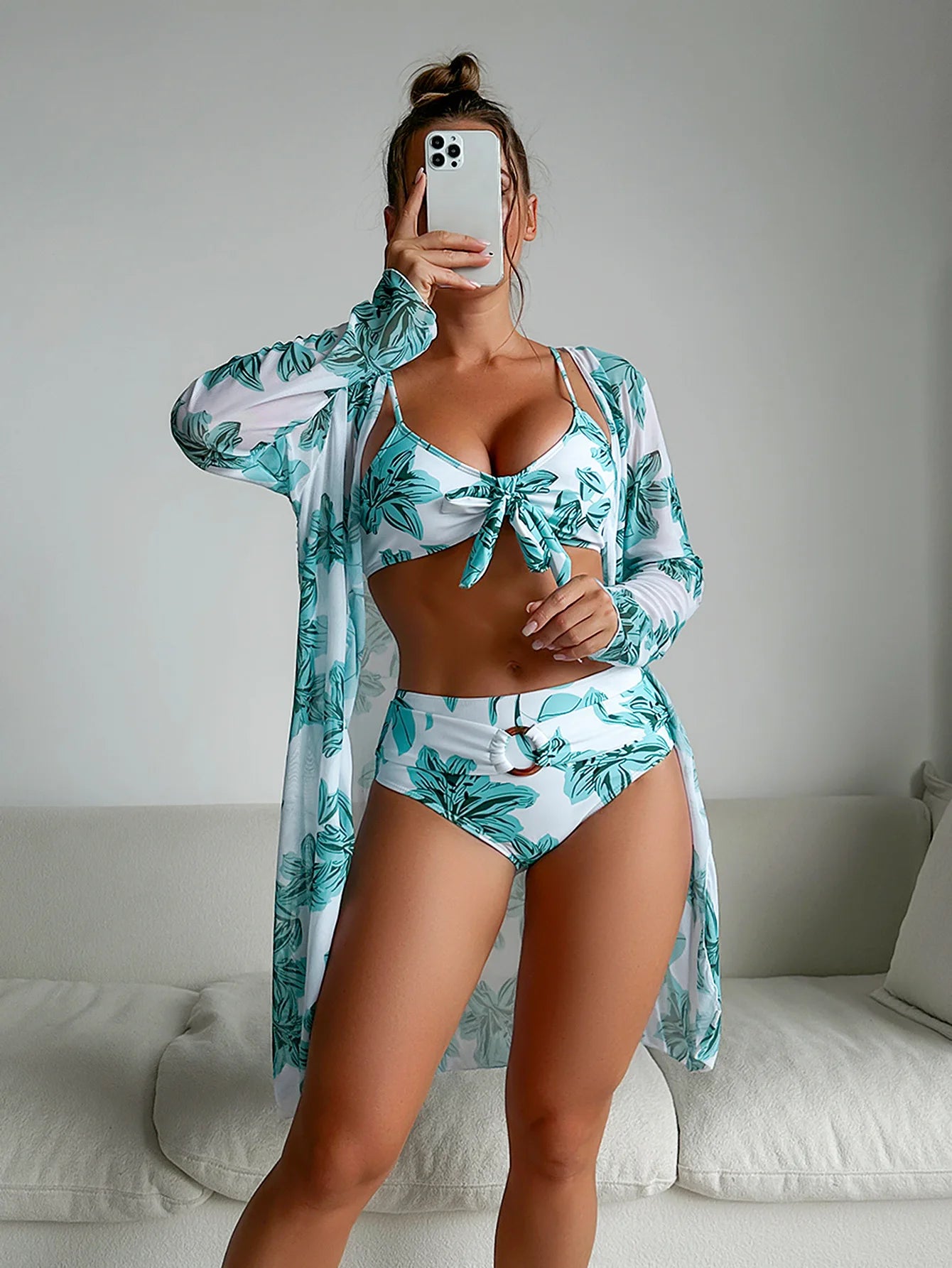 2-Piece and Cover-Up Swimwear Set