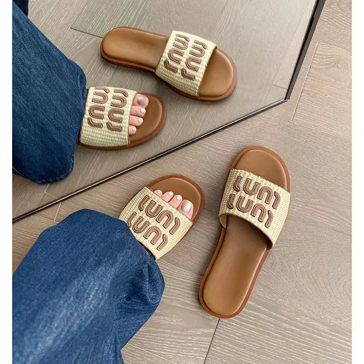 Women's Luxury PU Leather Slippers