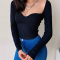 Casual Women’s Deep Neckline Top