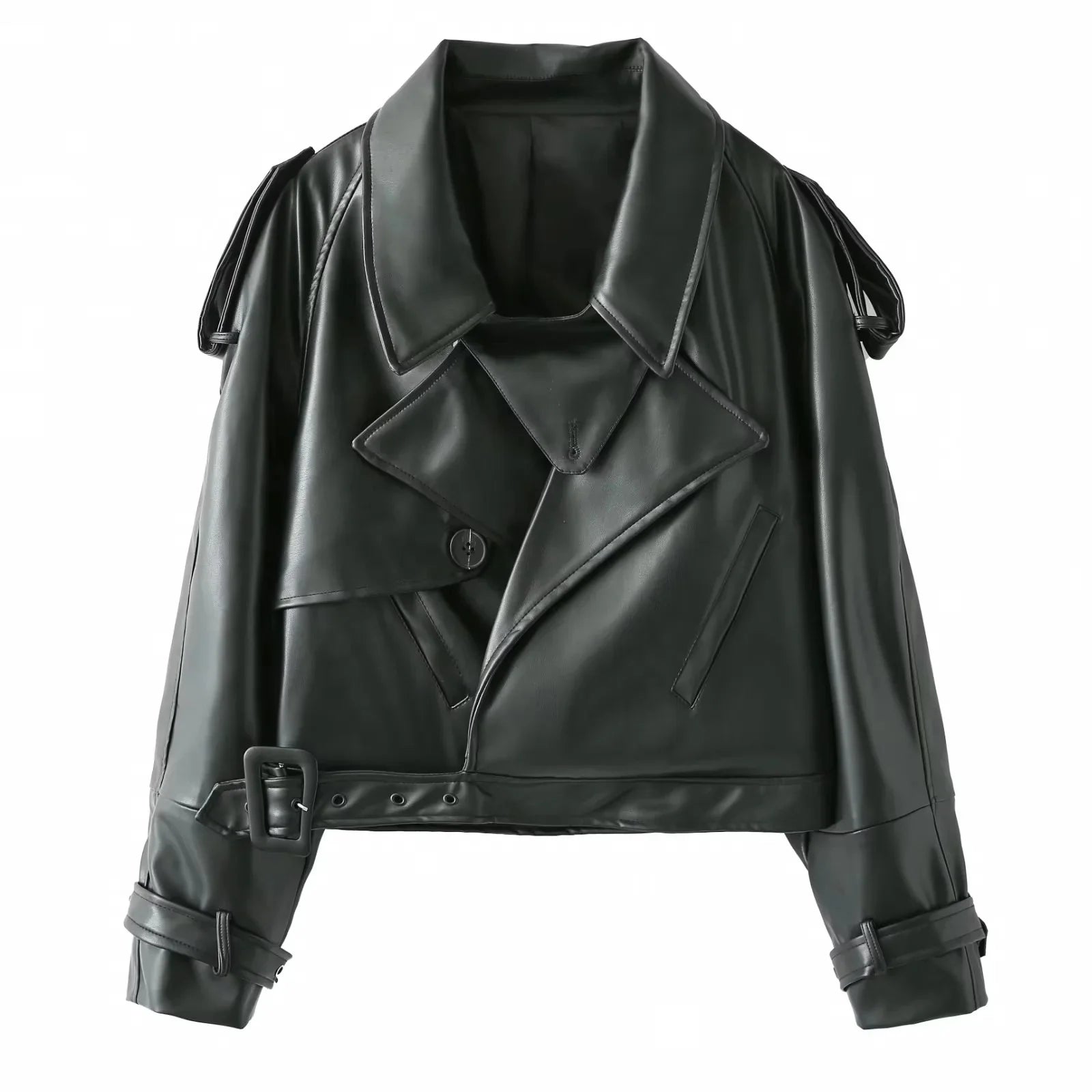 Women’s Short PU Leather Jacket