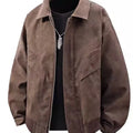 Men Retro Jacket Black Grey American Motorcycle Jacket Breathable Casual Baseball for winter season