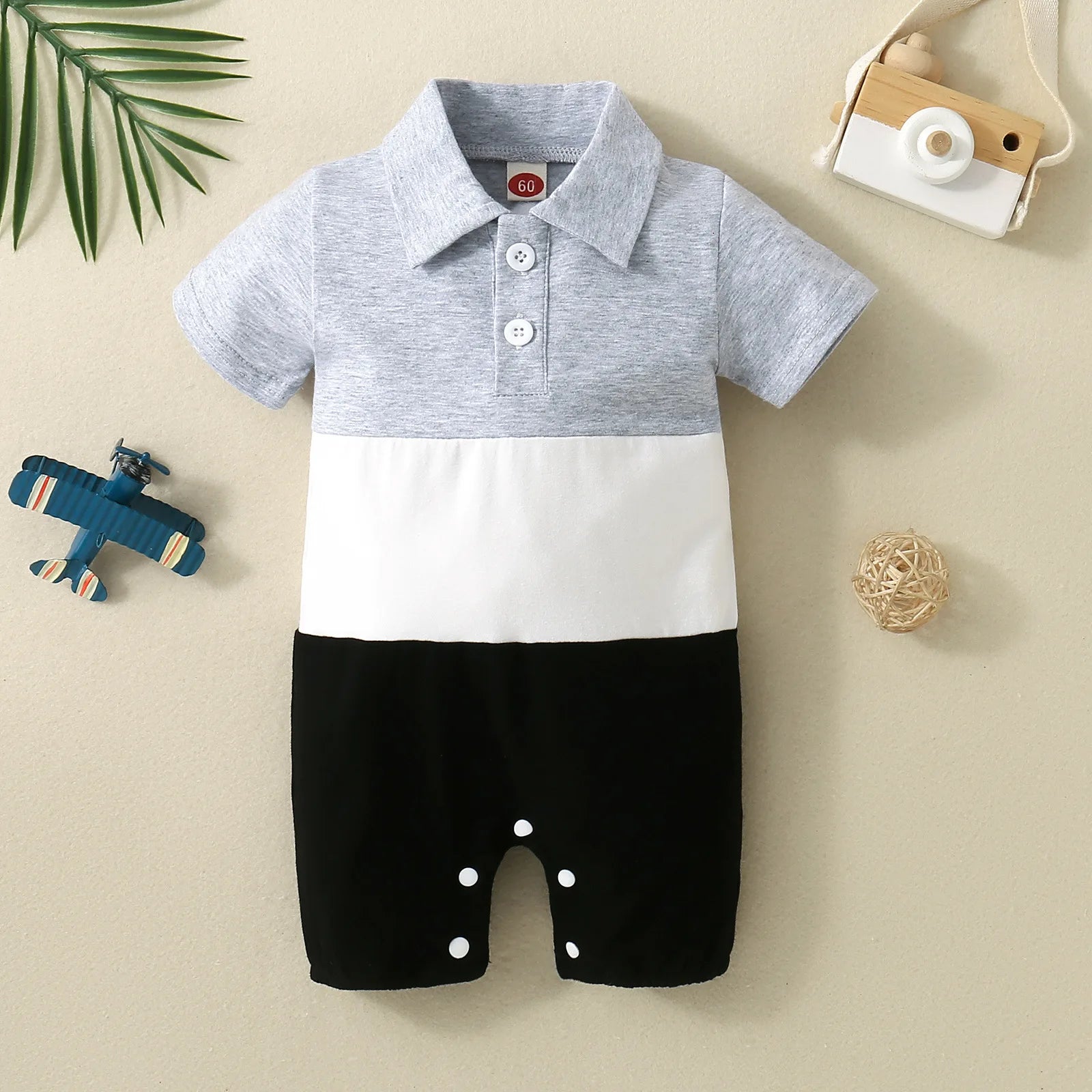 Summer Short-Sleeve Romper for Newborns