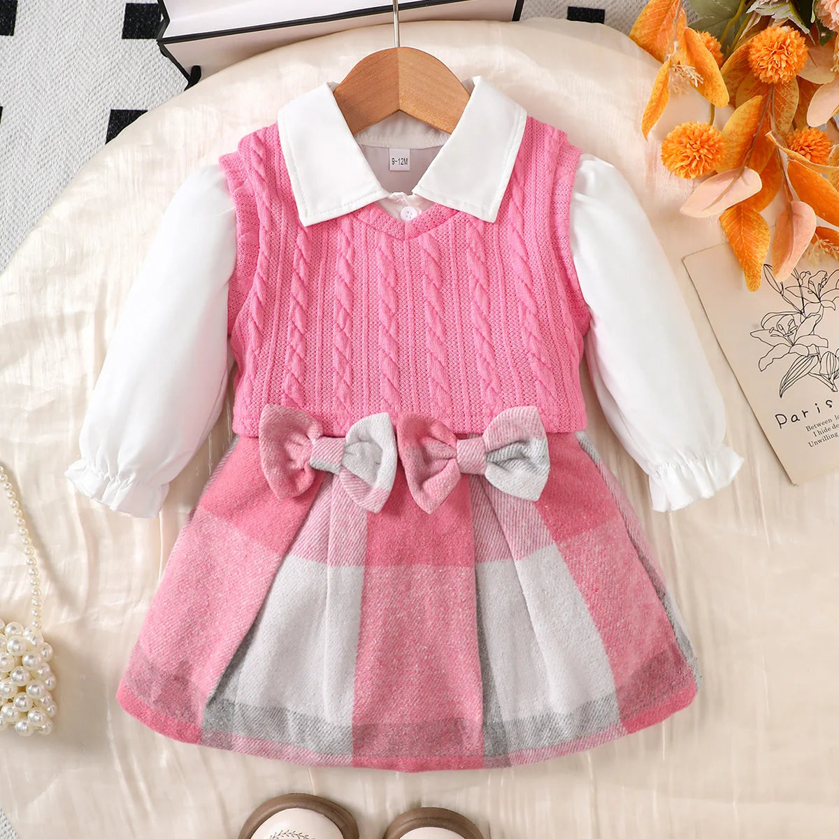 Children's Skirt Suit Girl Baby Girl  three pieces for winter season