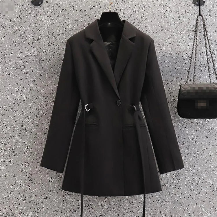 Women’s Belted Long-Sleeve Coat