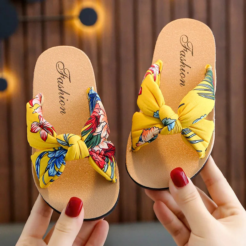 Bow Princess Flat Slippers for Girls