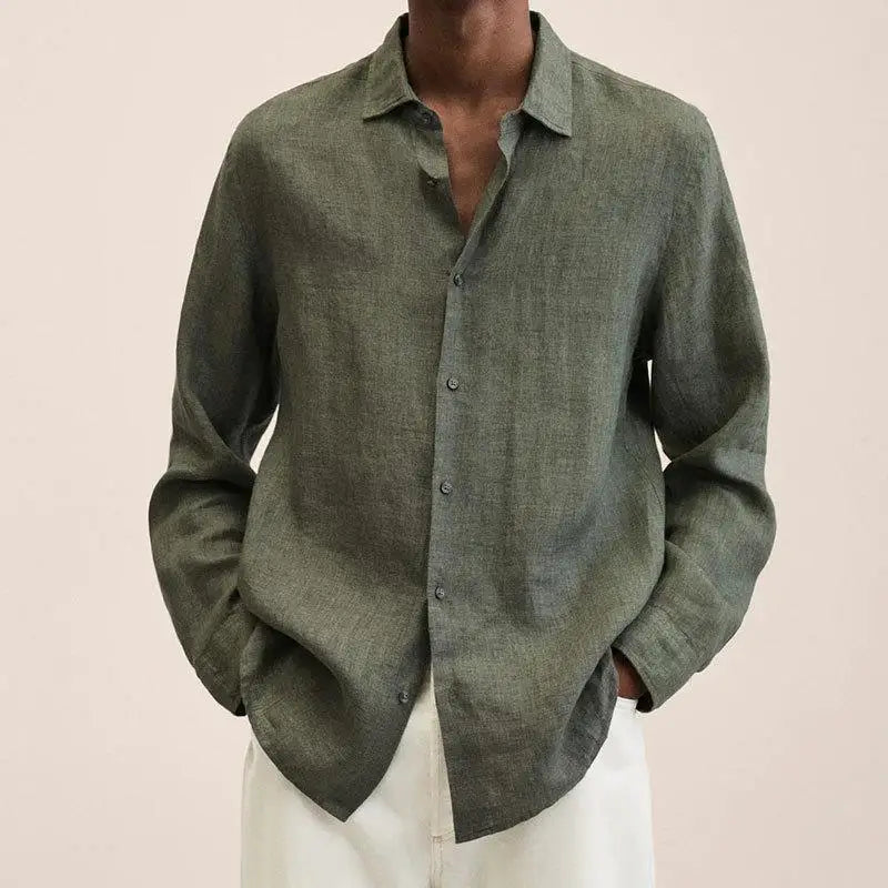 Men’s Long Sleeve Linen Shirt