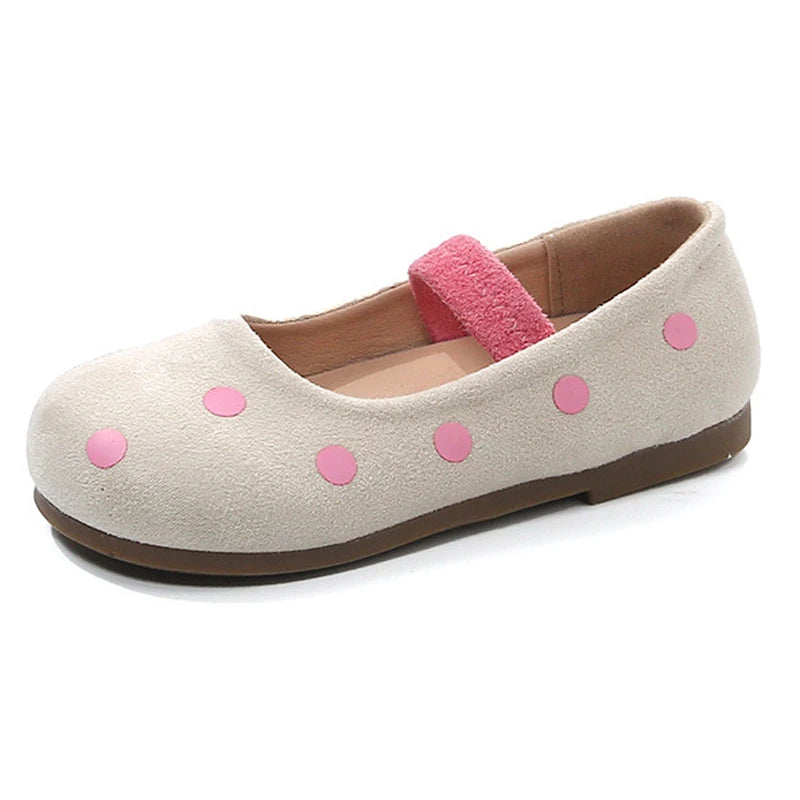 Girls’ Polka Dot Mary Jane Ballet Flats