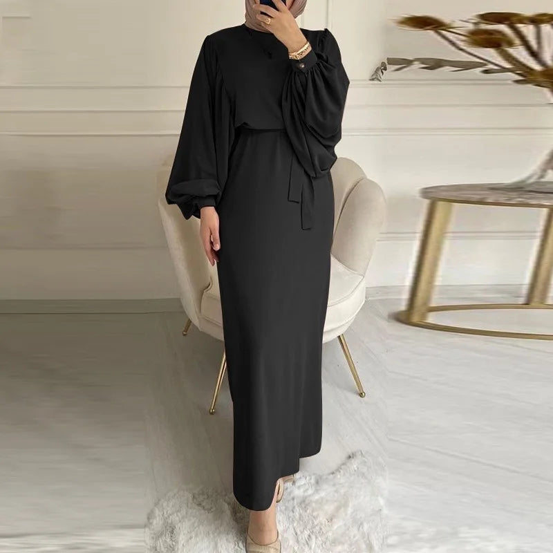 Elegant Solid Color Abaya