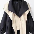 Women’s Hooded Spliced Loose Waist Coat