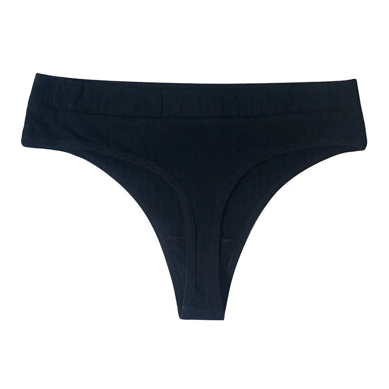 Mid-Rise Plus Size Seamless Cotton Thong