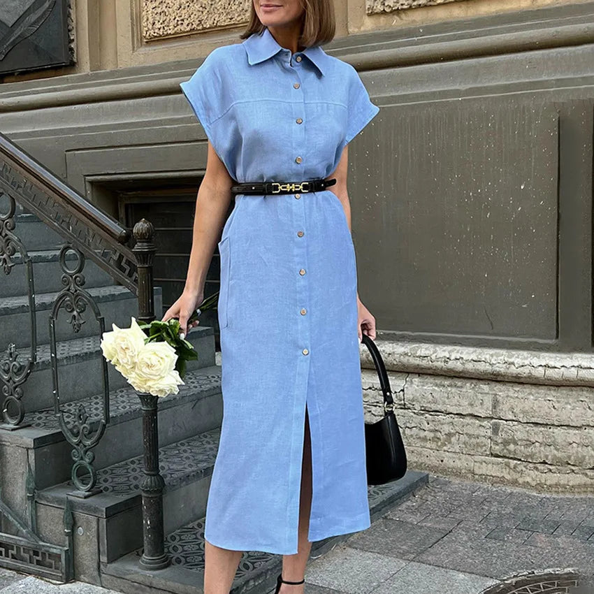 Women’s Linen Cotton Maxi Dress