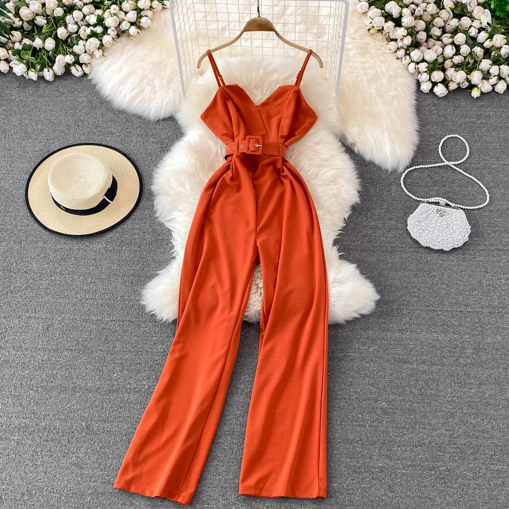 Casual High-Waist Jumpsuit