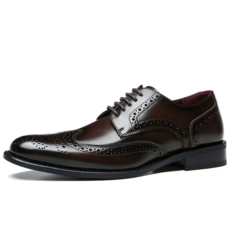 Genuine Leather Oxford Shoes with Anti-Slip Comfort