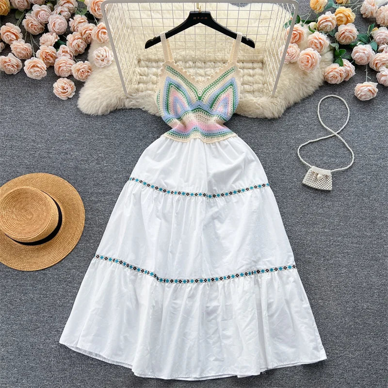 Solid Color Long Dress for Women