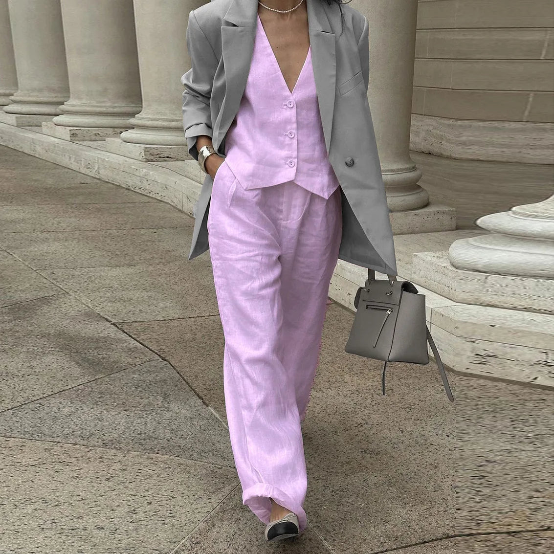 Women’s Cotton Linen Two-Piece Set