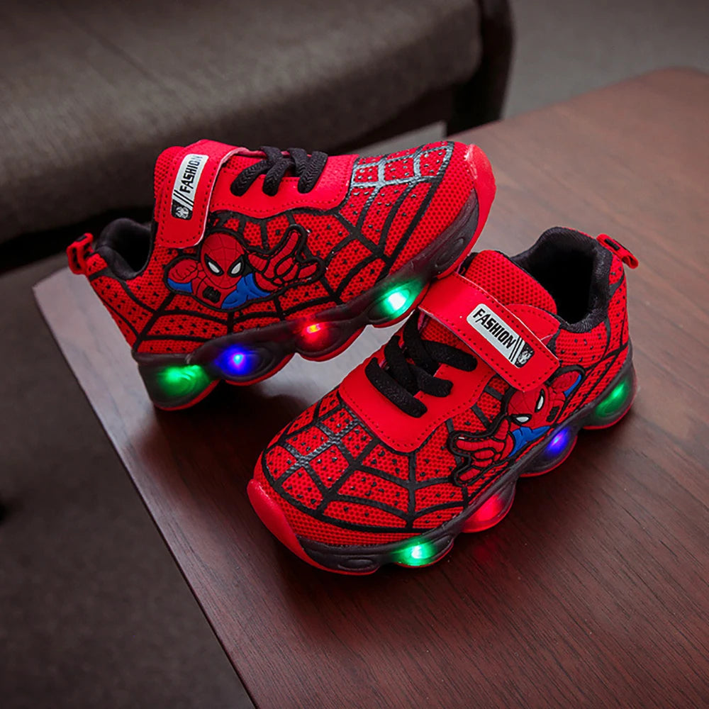 Spiderman LED Flashing Sneakers