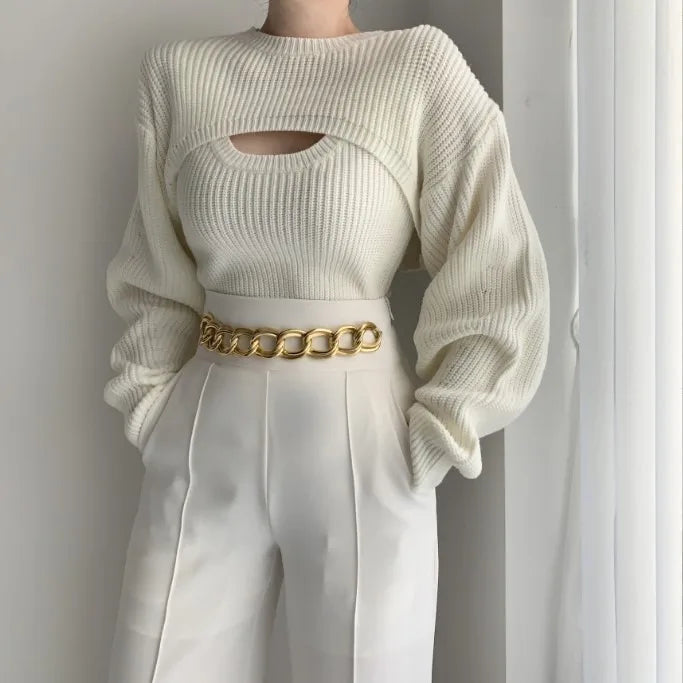 Women’s Knitted 2-Piece Sweater Set