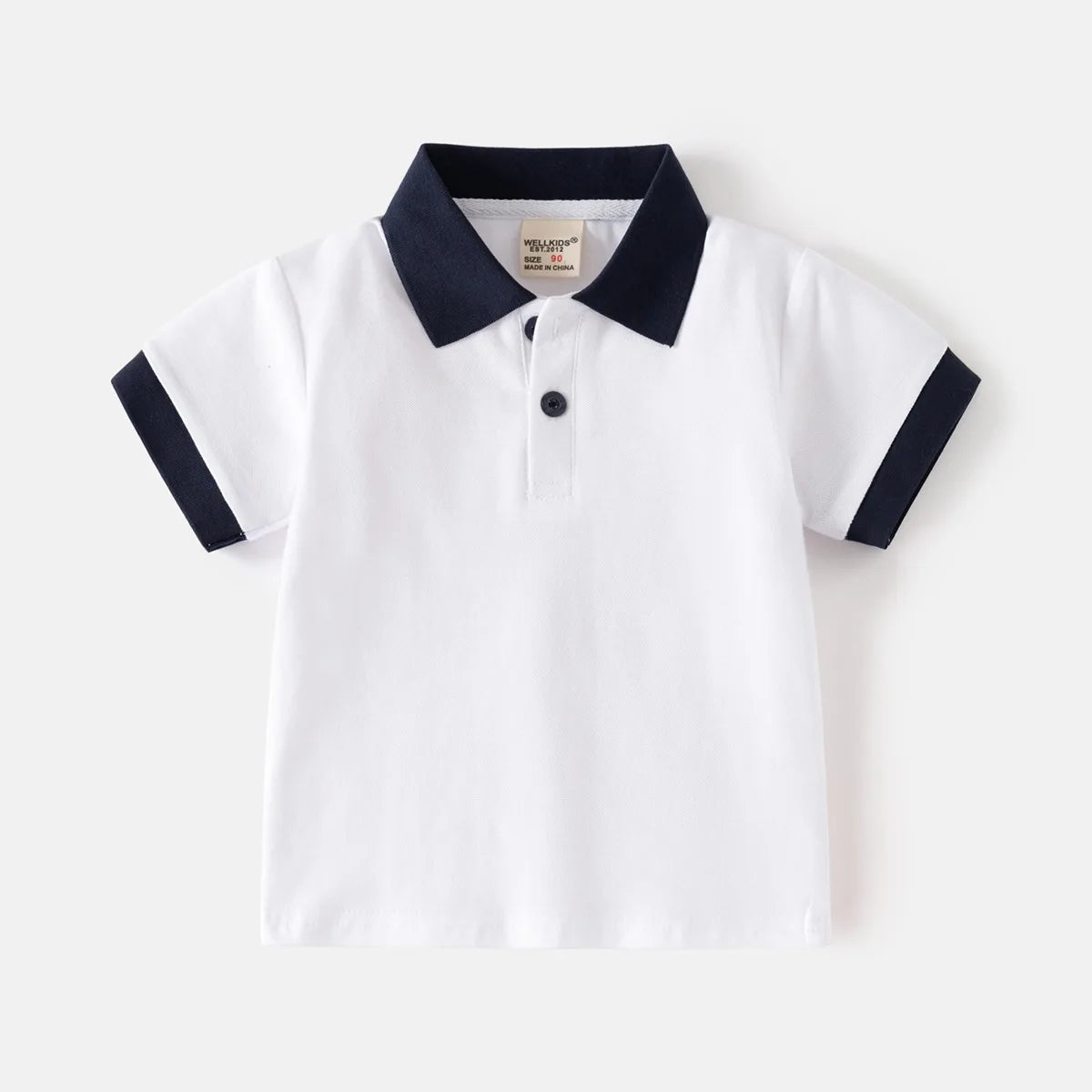 Short Sleeve Solid Color Polo Shirt for Boys