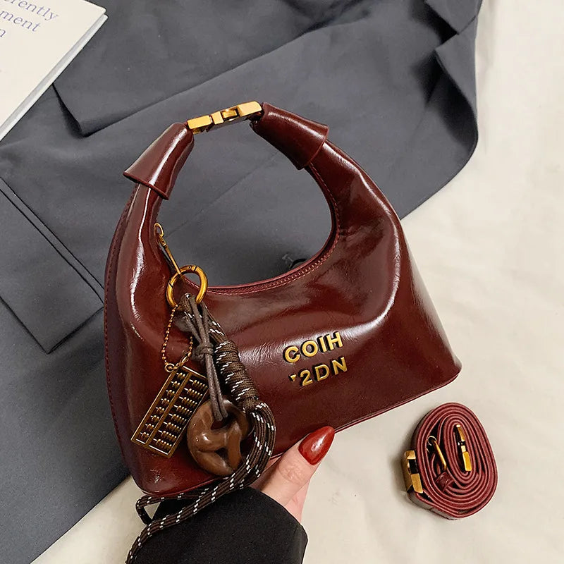 Women’s Retro PU Zipper Handbag