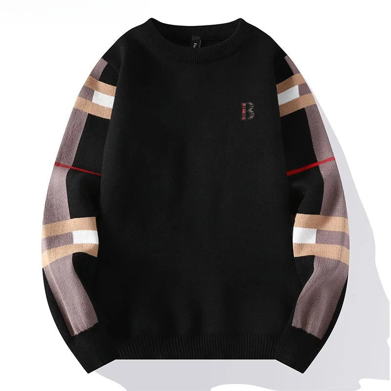 Men’s High-End O-Neck Pullover Sweater