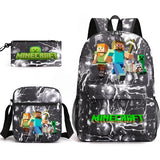 3-Piece Game-Themed School Backpack Set – With Pencil Case & Lunch Bag