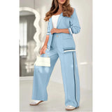 Women’s Two-Piece Striped Lounge Set
