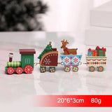 Merry Christmas Wooden Train Ornament