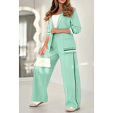 Women’s Two-Piece Striped Lounge Set