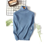 Women’s Turtleneck Color Block Knitted Pullover Sweater