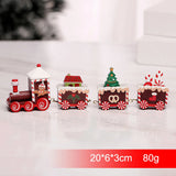 Merry Christmas Wooden Train Ornament