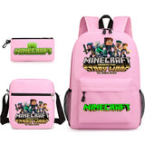 3-Piece Game-Themed School Backpack Set – With Pencil Case & Lunch Bag
