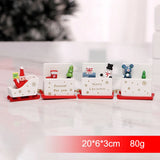 Merry Christmas Wooden Train Ornament