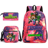 3-Piece Game-Themed School Backpack Set – With Pencil Case & Lunch Bag
