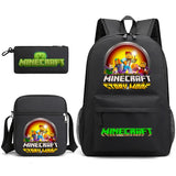 3-Piece Game-Themed School Backpack Set – With Pencil Case & Lunch Bag