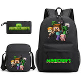 3-Piece Game-Themed School Backpack Set – With Pencil Case & Lunch Bag