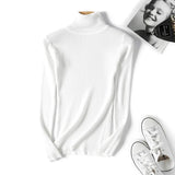 Women’s Turtleneck Color Block Knitted Pullover Sweater