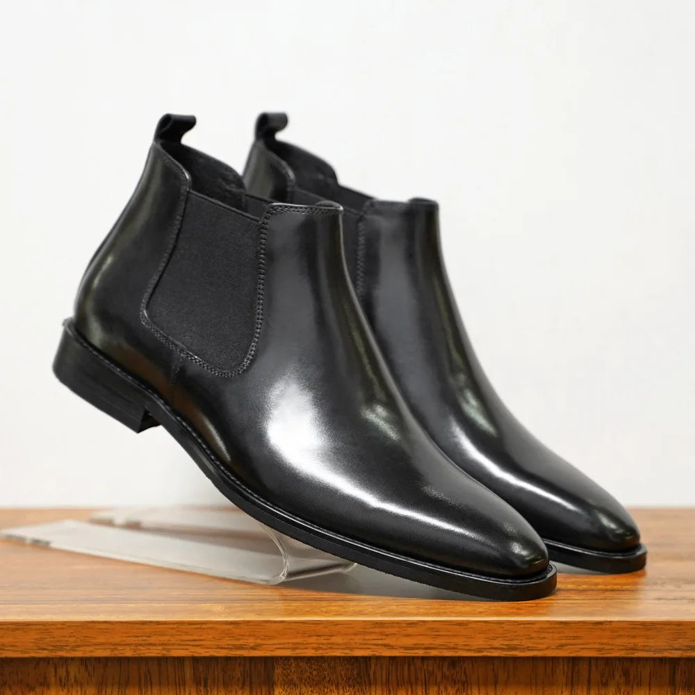 Men’s High-End Leather Non-Slip Boots