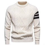 Men’s Slim Fit Thick Knit Wool Pullover Sweater