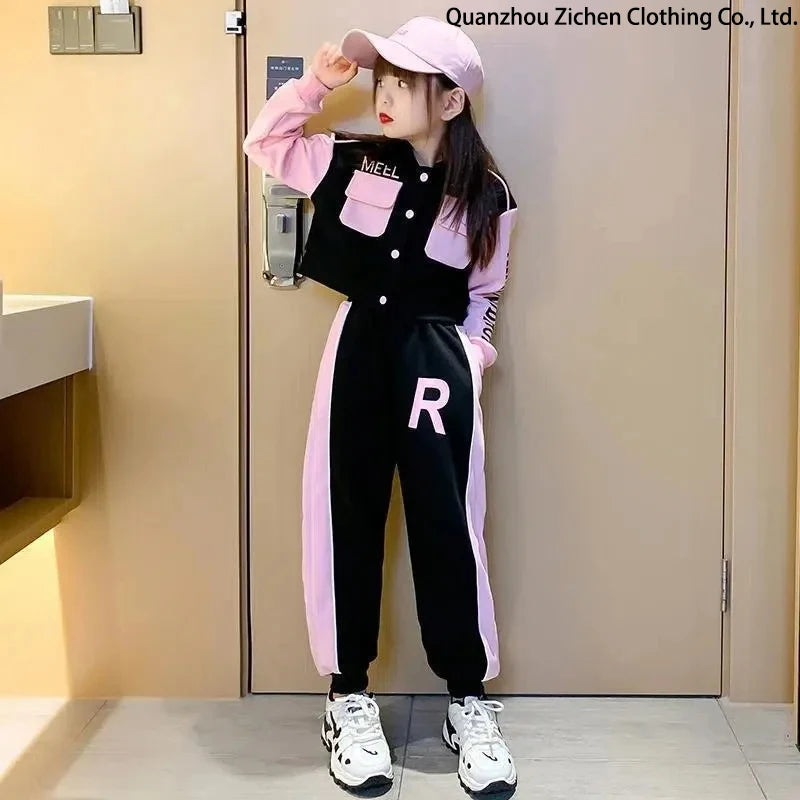 Korean Style Girls 2-Piece Sports Set