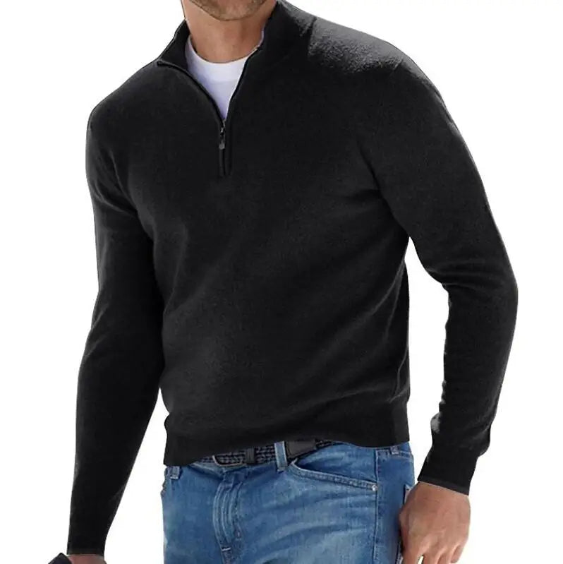 Men’s Knitted Half-Zipper Sweater