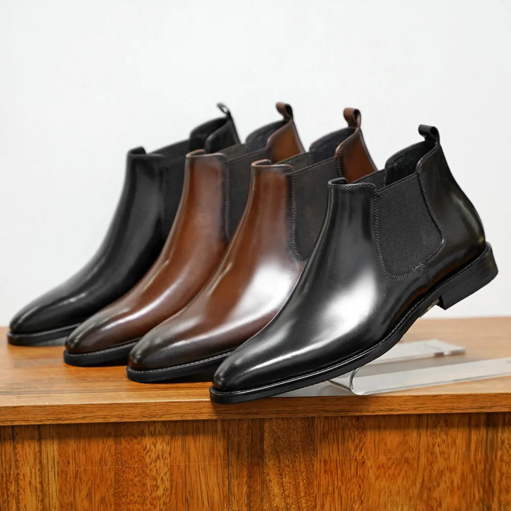 Men’s High-End Leather Non-Slip Boots
