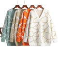Women’s Argyle V-Neck Knit Pullover Sweater