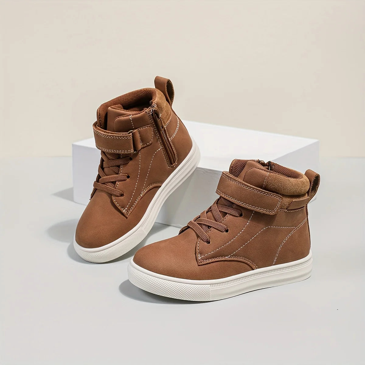 Kids’ Winter Boots with Side Zipper & Anti-Slip Sole